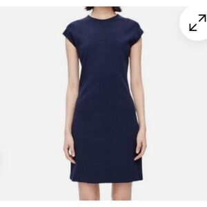 Theory Oxford Knit Sheath Dress SIZE 10 NAVY